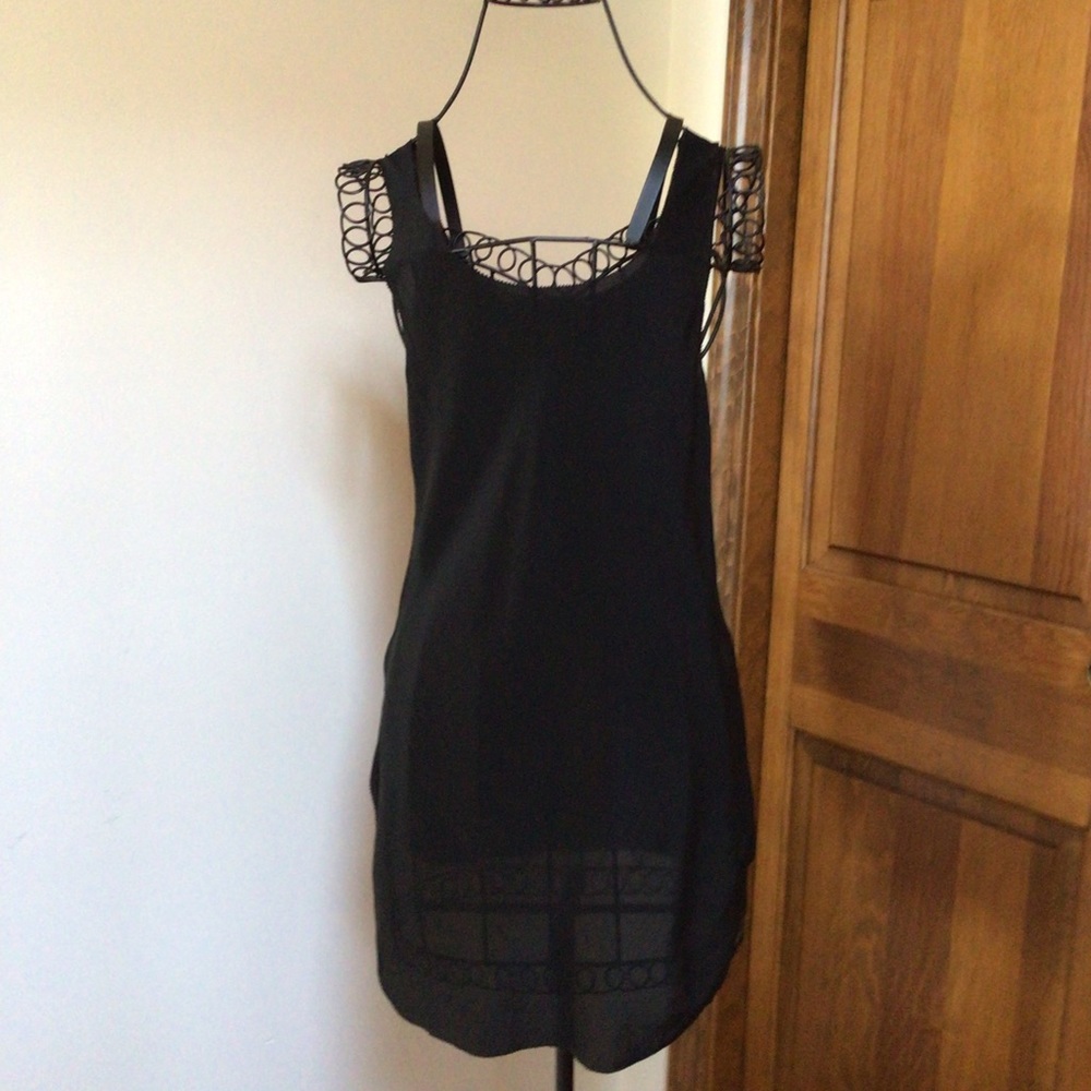 Gabby silk Tank, black, Medium